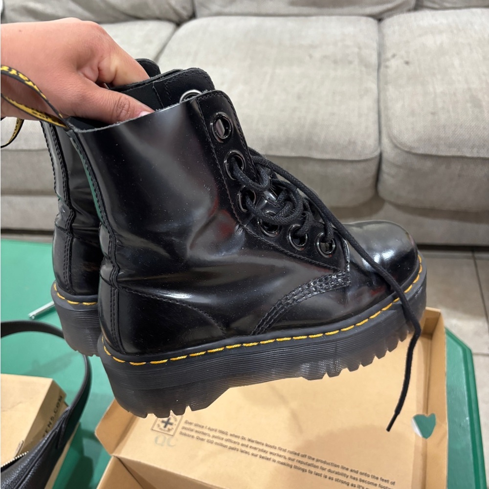 Dr. Martens Black Leather Boots | Dr Martens Molly boots